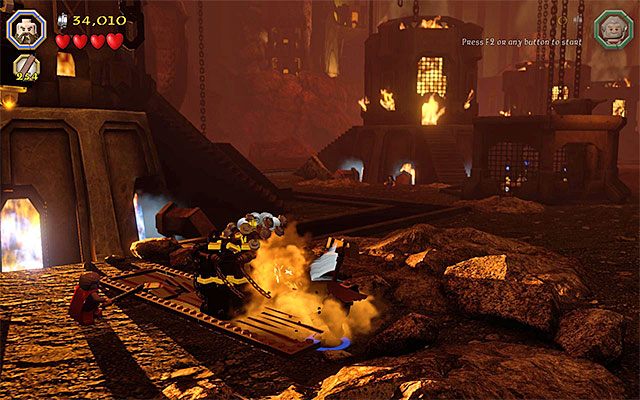 Musisz przepchnąć blok i przystąpić do budowy - Etap 16 (Inside Information) - Pokonanie Smauga - LEGO The Hobbit - poradnik do gry