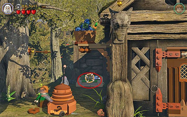 Gra podczas zaliczania dziewiątego etapu w trybie fabularnym nie dała możliwości zbadania piwnicy chatki - Etap 9 (Queer Lodgings) - LEGO The Hobbit - poradnik do gry