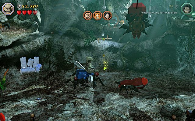 Eliminuj kolejne czerwone pająki - Etap 10 (Flies and Spiders) - LEGO The Hobbit - poradnik do gry