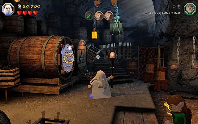 Namierz beczkę i odpal magiczny pocisk - Etap 11 (Barrels Out of Bond) - LEGO The Hobbit - poradnik do gry