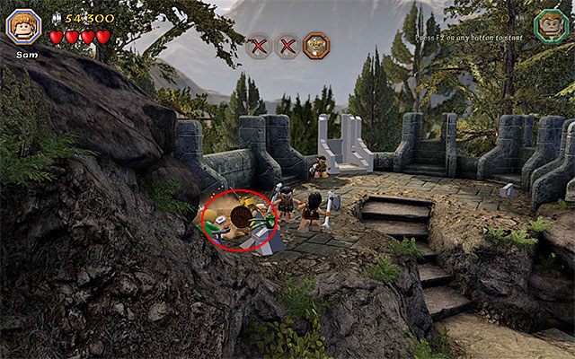 Skorzystaj z łopaty żeby wykopać z ziemi skarb - Etap 11 (Barrels Out of Bond) - LEGO The Hobbit - poradnik do gry