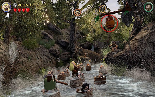 Wymagania: łuk (np - Etap 11 (Barrels Out of Bond) - LEGO The Hobbit - poradnik do gry