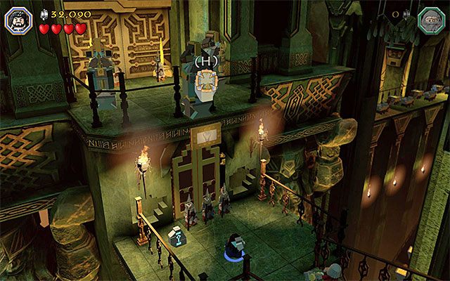 Wznów liniowy przemarsz i pamiętaj o niszczeniu wszystkich obiektów z otoczenia - Etap 1 (Greatest Kingdom in Middle-Earth) - Wnętrze Samotnej Góry - LEGO The Hobbit - poradnik do gry