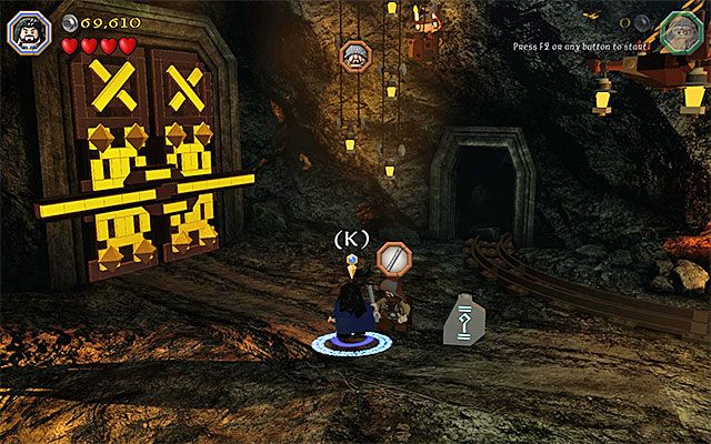 Musisz przekazać odnaleziony przedmiot Bofurowi - Etap 1 (Greatest Kingdom in Middle-Earth) - Wnętrze Samotnej Góry - LEGO The Hobbit - poradnik do gry