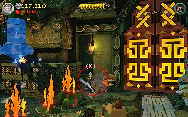 Stojak skrywający młot - Etap 1 (Greatest Kingdom in Middle-Earth) - Atak Smauga - LEGO The Hobbit - poradnik do gry