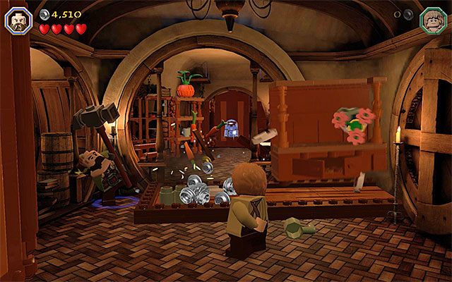 Miejsce popchnięcia przeszkody - Etap 2 (An Unexpected Party) - Przyjęcie - LEGO The Hobbit - poradnik do gry