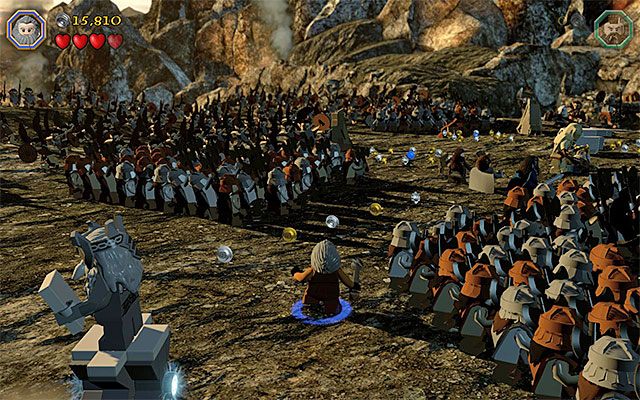 Przejście do kolejnego obszaru walk - Etap 3 (Azog the Defiler) - Bitwa z orkami - LEGO The Hobbit - poradnik do gry