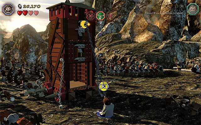 Złap się uchwytu i go wyrwij - Etap 3 (Azog the Defiler) - Bitwa z orkami - LEGO The Hobbit - poradnik do gry