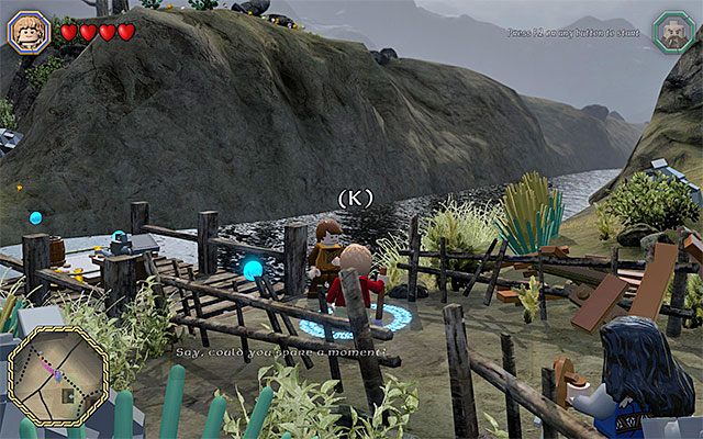 Miejsce otrzymania pobocznego zadania - Śródziemie - Dotarcie do Siedzib Trolli - LEGO The Hobbit - poradnik do gry