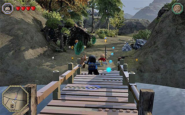 Okolice miejsca rozpoczęcia czwartego etapu gry - Śródziemie - Dotarcie do Siedzib Trolli - LEGO The Hobbit - poradnik do gry