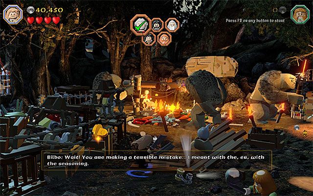 Zniszcz stół - Etap 4 (Roast Mutton) - Uratowanie sojuszników - LEGO The Hobbit - poradnik do gry