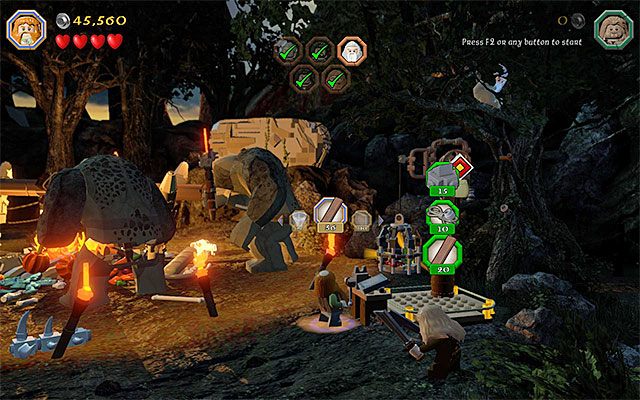 Wybieraj właściwe surowce i przeznaczaj je do budowy - Etap 4 (Roast Mutton) - Uratowanie sojuszników - LEGO The Hobbit - poradnik do gry