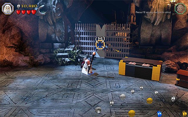 Musisz zniszczyć niebieską kłódkę na bramie - Etap 15 (On the Doorstep) - LEGO The Hobbit - poradnik do gry