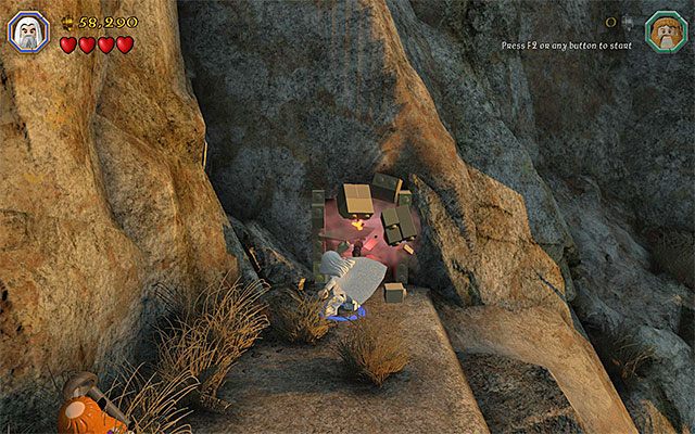 Barykada musi zostać rozbita przez Sarumana - Etap 15 (On the Doorstep) - LEGO The Hobbit - poradnik do gry