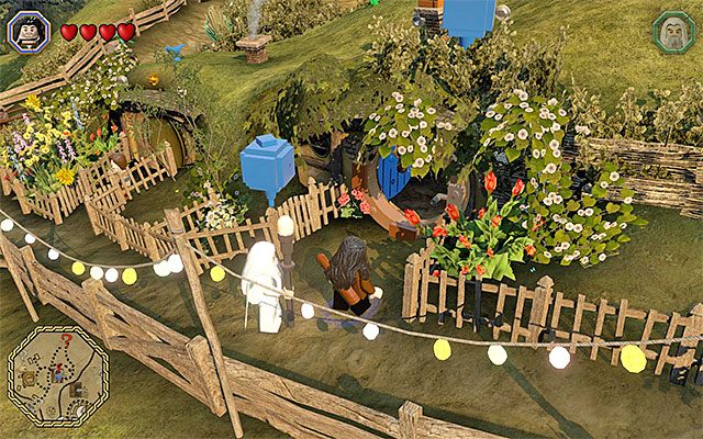 Wejście do chatki hobbita - Białe pytajniki - opisy przejścia zadań (1-20) - LEGO The Hobbit - poradnik do gry