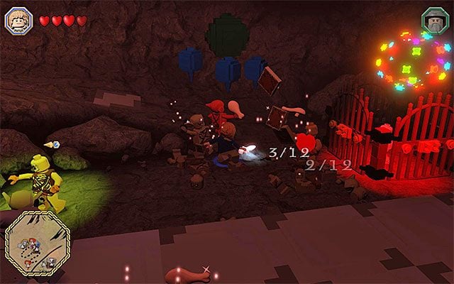 Atakuj gobliny nadciągające od strony wyjścia z jaskini - Białe pytajniki - opisy przejścia zadań (41-60) - LEGO The Hobbit - poradnik do gry