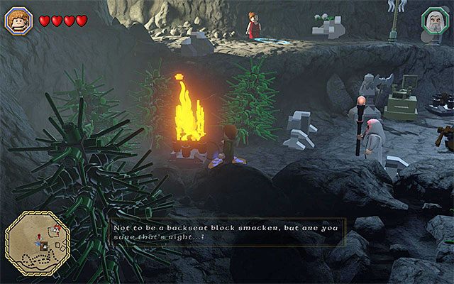 Miejsce rozpalenia drugiego ogniska - Białe pytajniki - opisy przejścia zadań (81-100) - LEGO The Hobbit - poradnik do gry