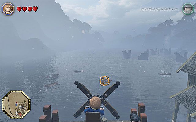 Namierzaj kolejne łodzie kontrolowane przez gobliny - Białe pytajniki - opisy przejścia zadań (81-100) - LEGO The Hobbit - poradnik do gry