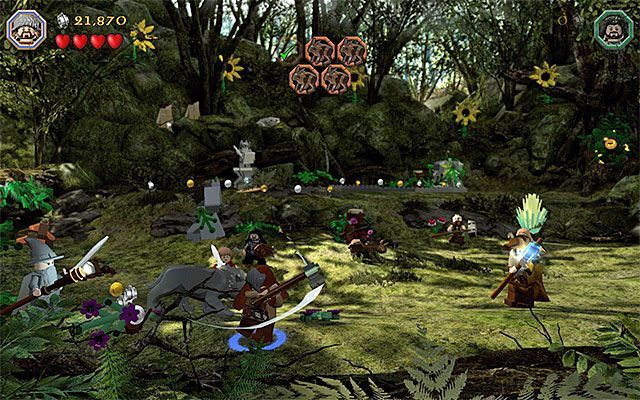 Pojedyncze trafienie odpędzi danego warga - Etap 5 (The Troll Hoard) - Uratowanie królików z Rhosgobel - LEGO The Hobbit - poradnik do gry