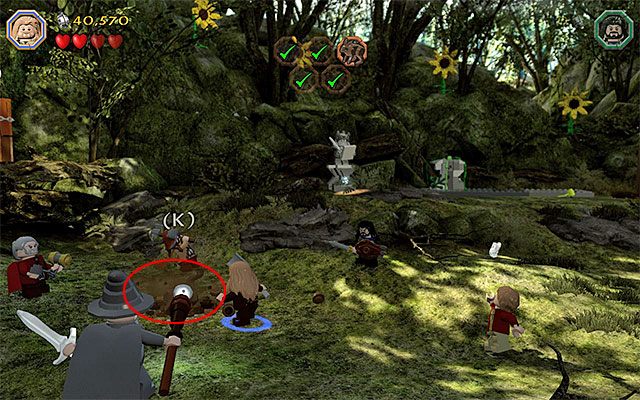 Musisz wykopać z ziemi trzeciego królika - Etap 5 (The Troll Hoard) - Uratowanie królików z Rhosgobel - LEGO The Hobbit - poradnik do gry