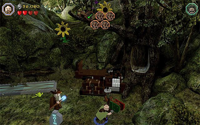 Skorzystaj z obrotowego mechanizmu - Etap 5 (The Troll Hoard) - Uratowanie królików z Rhosgobel - LEGO The Hobbit - poradnik do gry