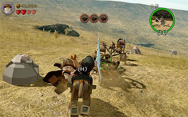 Wciskaj rytmiczne pokazywane przez grę klawisze - Etap 5 (The Troll Hoard) - Spotkanie z orkami - LEGO The Hobbit - poradnik do gry