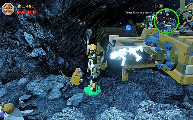 Podejdź do nowej dużej konstrukcji - Etap 6 (Over Hill and Under Hill) - Przeprawa przez przełęcz - LEGO The Hobbit - poradnik do gry