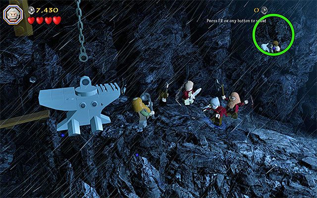 Musisz zbudować mostek i nieco dalej kotwicę - Etap 6 (Over Hill and Under Hill) - Przeprawa przez przełęcz - LEGO The Hobbit - poradnik do gry