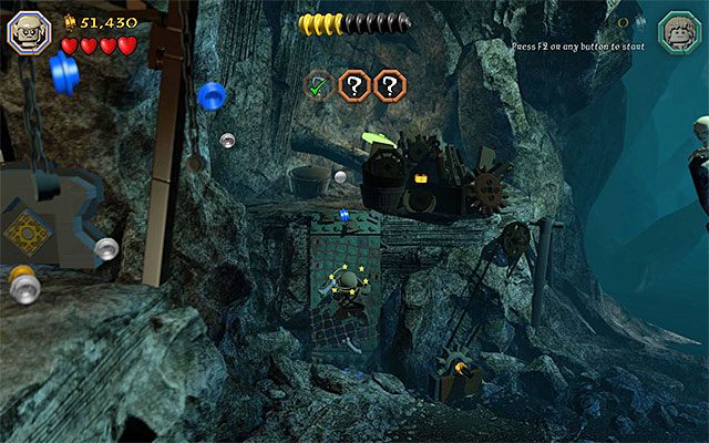 Musisz wspiąć się na górny balkonik - Etap 7 (Goblin-town) - Zagadki Golluma - LEGO The Hobbit - poradnik do gry
