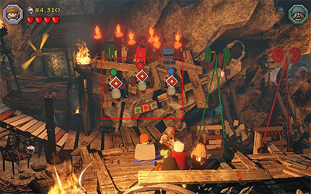 Gra wkrótce zacznie śledzić inną grupę - Etap 7 (Goblin-town) - Ucieczka z Miasta Goblinów - LEGO The Hobbit - poradnik do gry