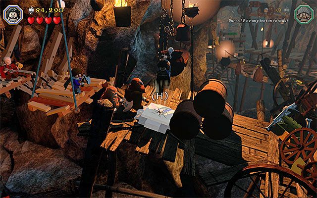 Zniszcz popękaną płytę - Etap 7 (Goblin-town) - Ucieczka z Miasta Goblinów - LEGO The Hobbit - poradnik do gry