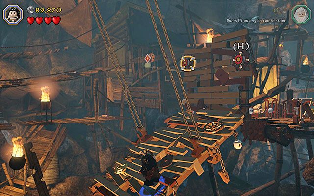 Trafiaj strzałami w tarcze - Etap 7 (Goblin-town) - Ucieczka z Miasta Goblinów - LEGO The Hobbit - poradnik do gry