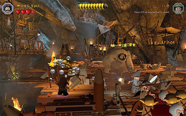 Ogłuszony boss - Etap 7 (Goblin-town) - Drugi pojedynek z Wielkim Goblinem - LEGO The Hobbit - poradnik do gry