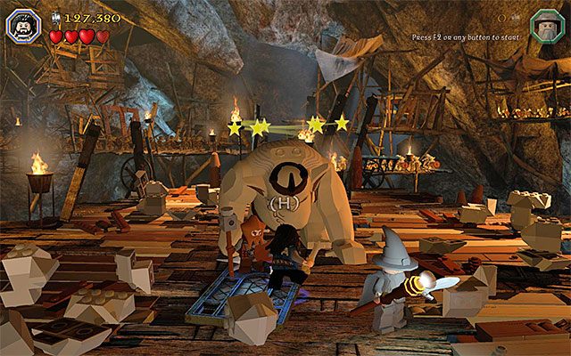 Kolejny krok powinien być dla Ciebie oczywisty - Etap 7 (Goblin-town) - Drugi pojedynek z Wielkim Goblinem - LEGO The Hobbit - poradnik do gry