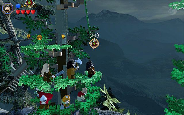 Używaj łuku Kiliego - Etap 8 (Out of the Frying Pan...) - Ucieczka przed orkami - LEGO The Hobbit - poradnik do gry