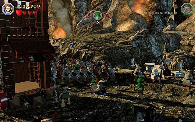 Atakując łuczników staraj się jak najszybciej doprowadzić do walk wręcz - Wrogowie i inne zagrożenia - LEGO The Hobbit - poradnik do gry