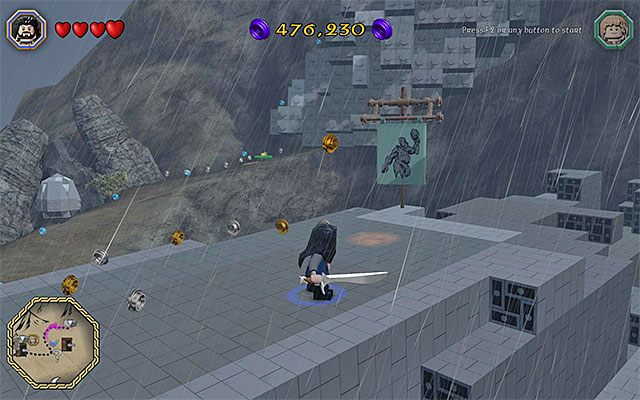 Sytuacja prezentuje się nieco inaczej jeśli ukończyłeś już wcześniej dany główny etap i chcesz go teraz powtórzyć, na przykład po to żeby zdobyć więcej ćwieków czy pozyskać pominięte skarby - Główny wątek fabularny - LEGO The Hobbit - poradnik do gry