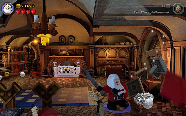 Eksplorację każdej nowej lokacji dobrze jest rozpocząć od poniszczenia wszystkich obiektów z okolicy - Interakcja z otoczeniem - LEGO The Hobbit - poradnik do gry