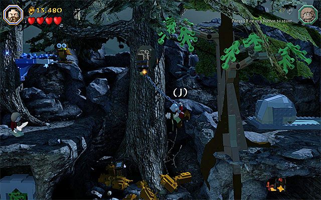 Działania kooperacyjne mogą np. służyć przenoszeniu wybranych sojuszników w niedostępne dla nich miejsca - Współpraca - LEGO The Hobbit - poradnik do gry