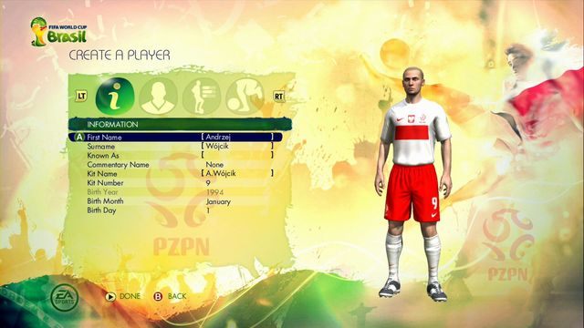 Kolejny ekran pozwala nam na dokonanie wyboru, jaki typ zawodnika zamierzamy pokierować - Captain Your Country | Tryby gry w 2014 FIFA World Cup Brazil - 2014 FIFA World Cup Brazil - poradnik do gry