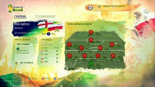 Po zatwierdzeniu wyboru i stworzeniu nowego pliku zapisu możesz rozpocząć ponowną batalię o miejsce premiowane awansem na Mistrzostwa Świata - Road to the FIFA World Cup | Jak awansować i zagrać na Mistrzostwach Świata reprezentacją Polski? - 2014 FIFA World Cup Brazil - poradnik do gry