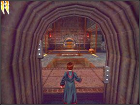 Biegnąc dalej dostaniesz się do nowego pomieszczenia - Lochy | Nauka Skurge w Harry Potter i Komnata Tajemnic - Harry Potter i Komnata Tajemnic - poradnik do gry