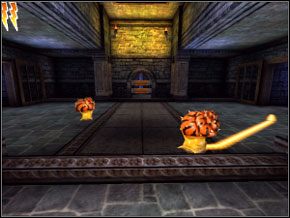 W sali po prostu ogłusz dwa ślimaki, i tak jak na górze żuki, je też wrzuć do małych, zielonych pomieszczeń po bokach sali - Lochy | Nauka Skurge w Harry Potter i Komnata Tajemnic - Harry Potter i Komnata Tajemnic - poradnik do gry