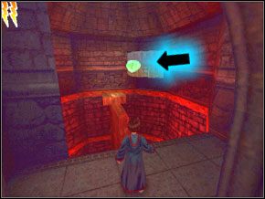 Po chwili biegu dotrzesz do czterech złączonych, owalnych sal - Lochy | Nauka Skurge w Harry Potter i Komnata Tajemnic - Harry Potter i Komnata Tajemnic - poradnik do gry