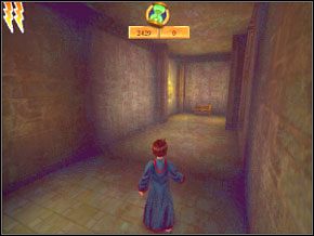 (SEKRET 5/11) Ponownie użyj Lumos na tym samym gargulcu i biegnij po belce, po czym skręć w prawo, przez iluzoryczną ścianę do skrzyni, gdzie jest brązowa karta (21) - Sala Treningowa Diffindo | Nauka Diffindo w Harry Potter i Komnata Tajemnic - Harry Potter i Komnata Tajemnic - poradnik do gry