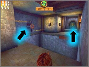 (SEKRET 9/11) Zetnij pokazane strzałą liny po lewej, by dostać się dalej - Sala Treningowa Diffindo | Nauka Diffindo w Harry Potter i Komnata Tajemnic - Harry Potter i Komnata Tajemnic - poradnik do gry