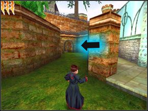 (SEKRET 6/8) Przebiegnij przez szklarnię, biegnij w prawo, do pnączy - usuń je i ze skrzyni zabierz brązową kartę (26) - Dziedziniec | Nauka Diffindo w Harry Potter i Komnata Tajemnic - Harry Potter i Komnata Tajemnic - poradnik do gry