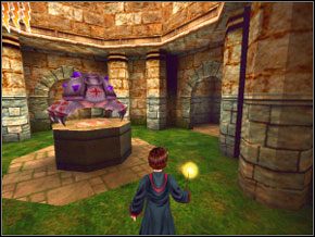 Ujrzysz nowego przeciwnika - wielkiego ognistego żuka - Śladem Goylea | Dom Ślizgonów w Harry Potter i Komnata Tajemnic - Harry Potter i Komnata Tajemnic - poradnik do gry