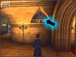 (SEKRET 5/8) Wybiegnij i popatrz na górę po prawej - Śladem Goylea | Dom Ślizgonów w Harry Potter i Komnata Tajemnic - Harry Potter i Komnata Tajemnic - poradnik do gry