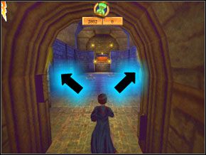 Ogłusz i wepchnij do dziur oba ogniste żuki, a dzięki temu mury po obu stronach się obniżą - Sala Treningowa Rictusempry | Nauka Rictusempry - Harry Potter i Komnata Tajemnic - poradnik do gry